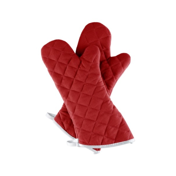 Hastings Home Oven Mitts, Set of 2 Oversized Quilted Mittens, Flame and Heat Resistant By Hastings Home (Burgundy) 553110TWE - main